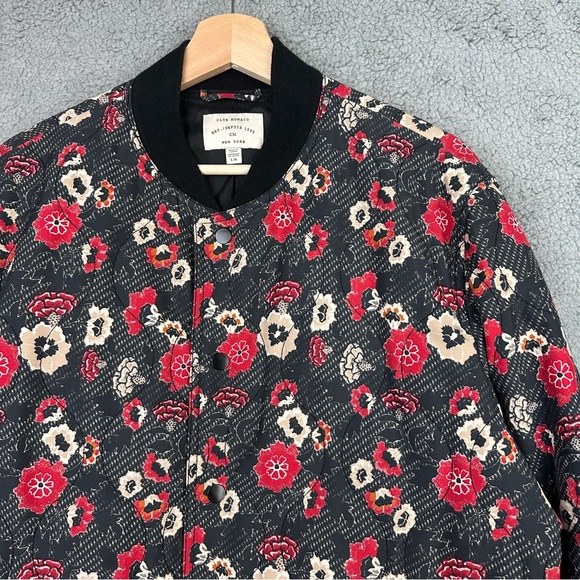 Club Monaco Floral Pattern Jacket - Black, Red, White Men’s Large - Picture 2 of 13